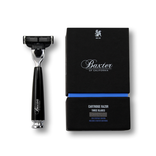 Three Blade Cartridge Razor - Black