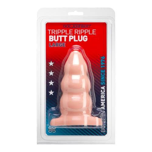 Triple Ripple Butt Plug - Large