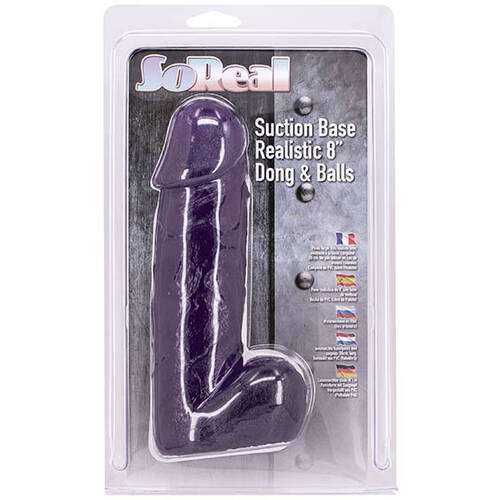 8" Realistic Cock + Balls