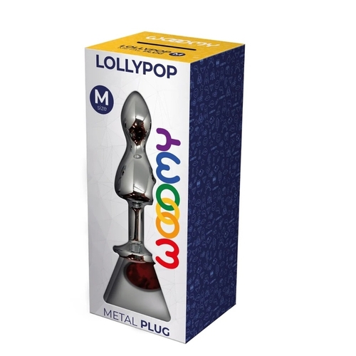 WOOOMY Lollypop Double Ball Metal Plug Red M