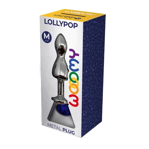 WOOOMY Lollypop Double Ball Metal Plug Blue M