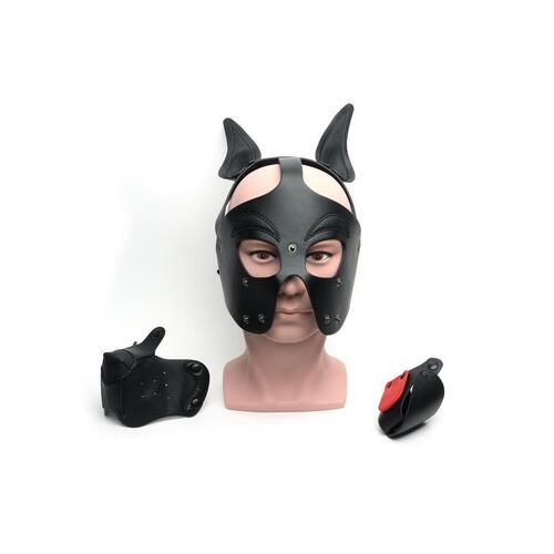 Playful Pup Hood Black