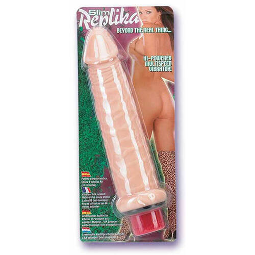 6.5" Slim Replika Vibrating Cock