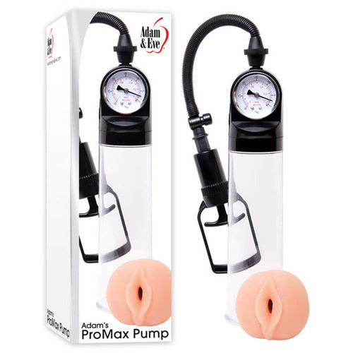 Adam & Eve Adam's Promax Pump Clear Penis Pump with Masturbator Sleeve