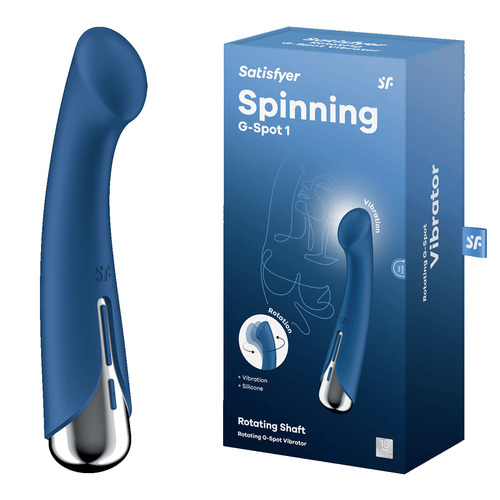 Satisfyer Spinning G-Spot 1 - Blue Blue 16.5 cm USB Rechargeable Rotating Vibrator