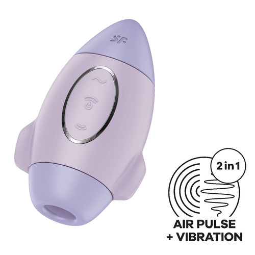 Satisfyer Mission Control - Violet Violet USB Rechargeable Vibrating Air Pulse Stimulator