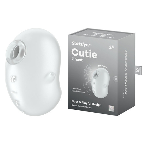 Satisfyer Cutie Ghost - White White USB Rechargeable Air Pulse Stimulator