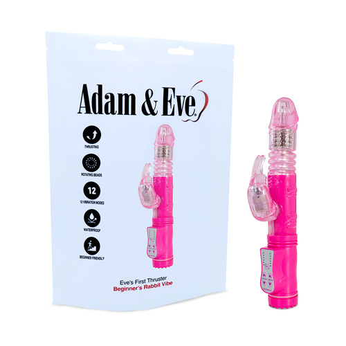 Adam & Eve Eve's First Thruster Pink 24.75 cm (9.75'') Thrusting Rabbit Vibrator