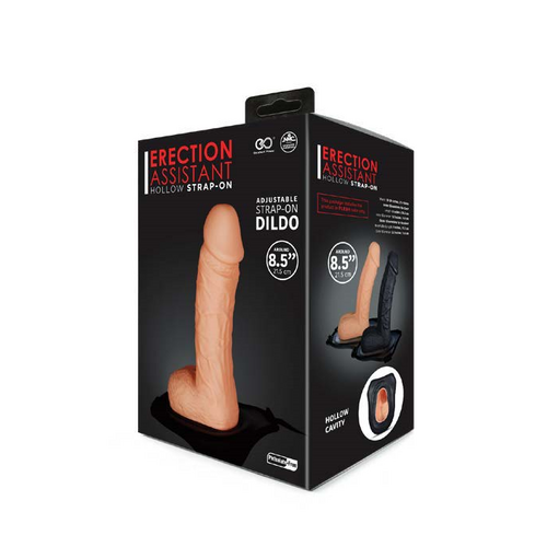 Erection Assistant Hollow Strap On 8.5" Flesh