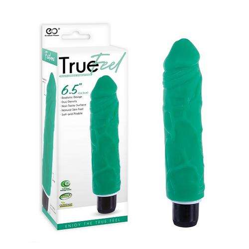 TRUE FEEL 6.5 GREEN REALISTIC VIBRATOR