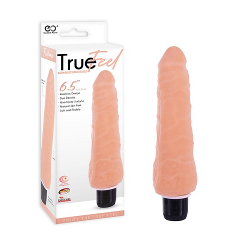 TRUE FEEL 6.5 REALISTIC TPR VIBRATOR FLESH