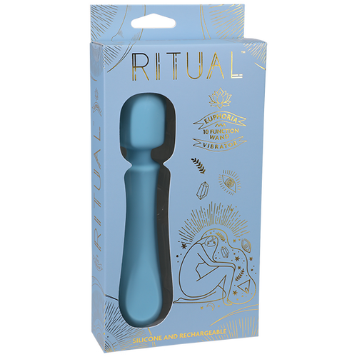 RITUAL Euphoria Rechargeable Silicone Wand Vibe Blue