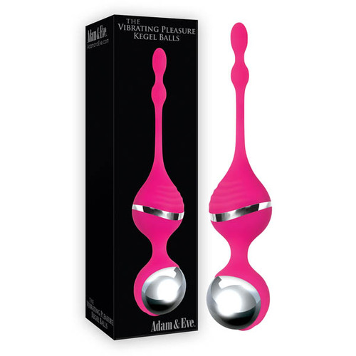 Adam & Eve Vibrating Pleasure Kegel Balls Pink USB Rechargeable Kegel Balls