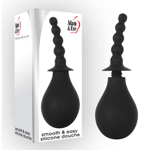 Adam & Eve Smooth & Easy Silicone Douche Black Douche