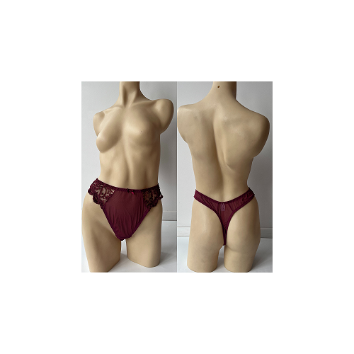 Burgundy Lace G-String 20pc Bag M