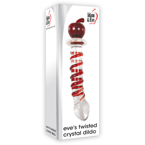 8" Twisted Crystal Glass Dildo