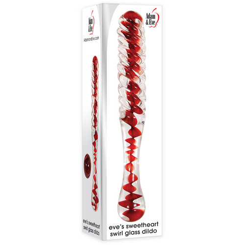 8.5" Sweetheart Swirl Glass Dildo