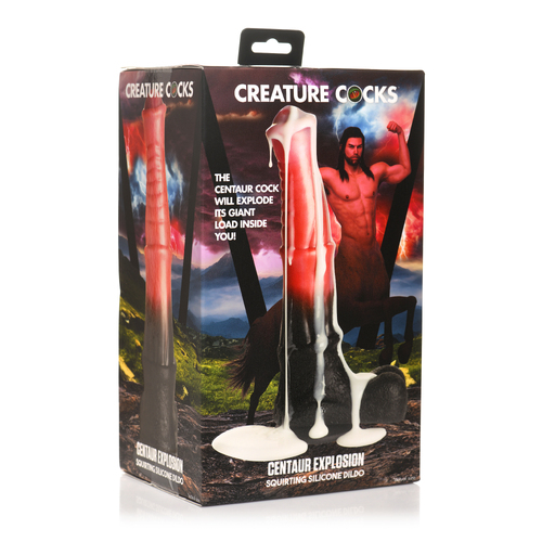 Creature Cocks Centaur Explosion Pink/Black 24.5 cm Squirting Fantasy Dildo