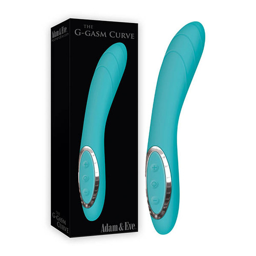 Adam & Eve The G-Gasm Curve Aqua 21 cm (8.25'') USB Rechargeable Vibrator