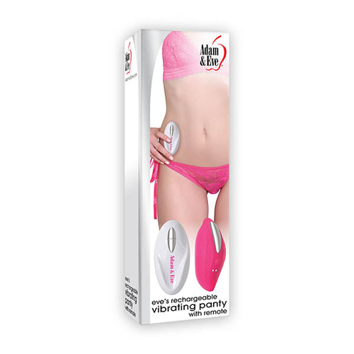 Adam & Eve Eve's Rechargeable Vibrating Panty With Remote Pink Vibrating Panty with Remote Control