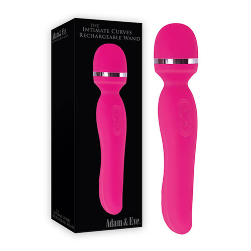 Adam & Eve Intimate Curves Rechargeable Wand Pink 19.7 cm (7.75'') USB Rechargeable Massage Wand