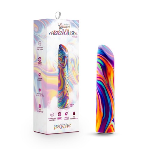 Limited Addiction Psyche - Power Vibe Rainbow 10.2 cm USB Rechargeable Bulet