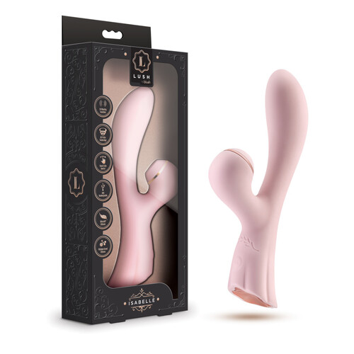 Lush Isabelle - Pink Pink 20.3 cm USB Rechargeable Vibrator with Air Pulse