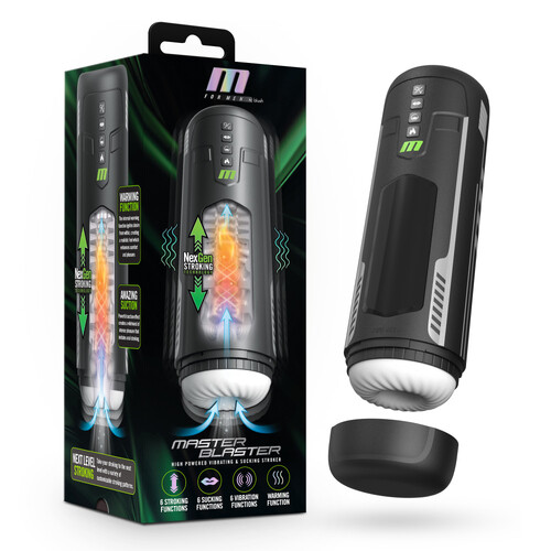 M For Men - Master Blaster USB Rechargeable Vibrating & Sucking Auto Stroker