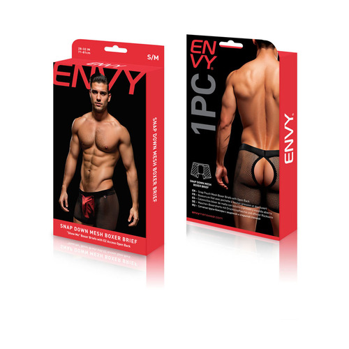 Envy Snap Down Mesh Boxer Brief S/M