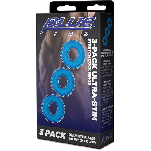 3-Pack Ultra-Stim Stretch Cock Rings