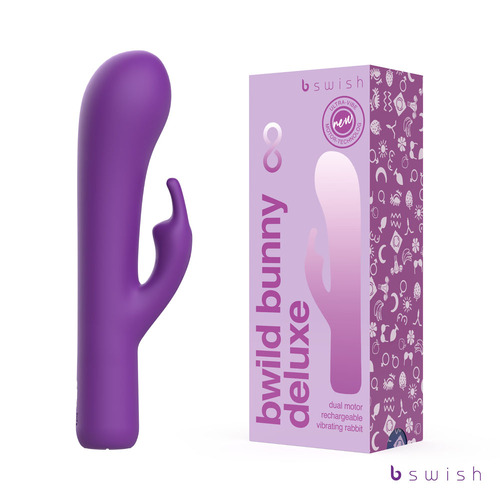 Bwild Bunny Infinite Deluxe - Purple Purple 19.3 cm USB Rechargeable Rabbit Vibrator