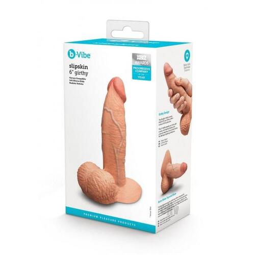 6" Slipskin Thick Silicone Cock