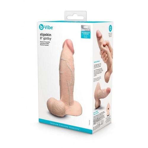 8" Slipskin Thick Silicone Cock