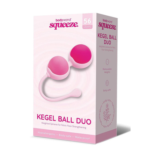 Bodywand Squeeze Kegel Ball Duo Pink Weighted Kegel Balls