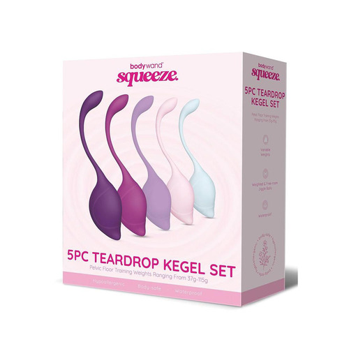 Bodywand Squeeze 5pc Teardrop Kegel Set Weighted Kegel Set - 5 Piece Kit