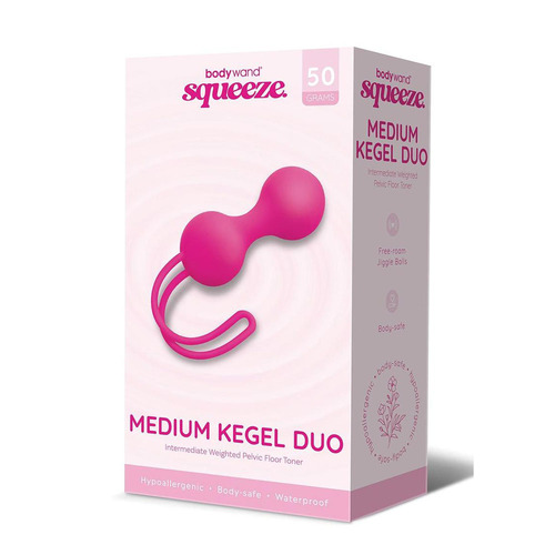 Bodywand Squeeze Medium Kegel Duo Pink Kegel Balls - 50 grams