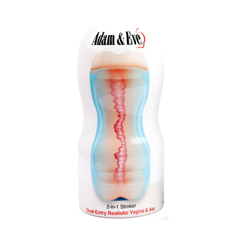 Adam & Eve 2-in-1 Stroker Flesh Vagina & Ass Dual Ended Stroker