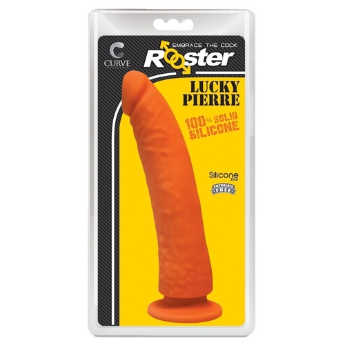 Rooster Lucky Pierre - Orange 8"