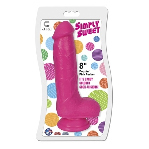 Simply Sweet 8" Poppin' Pink Pecker