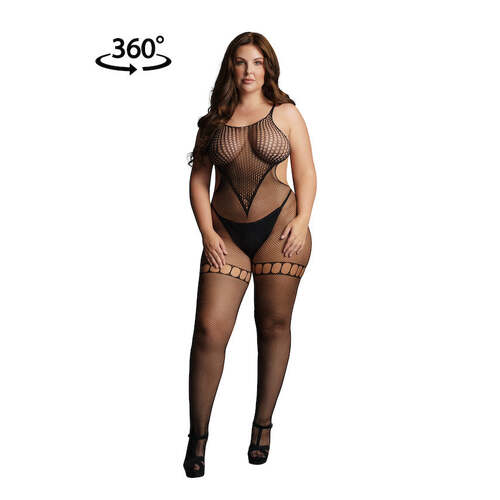 Duo Net High Neck Bodystocking OSX