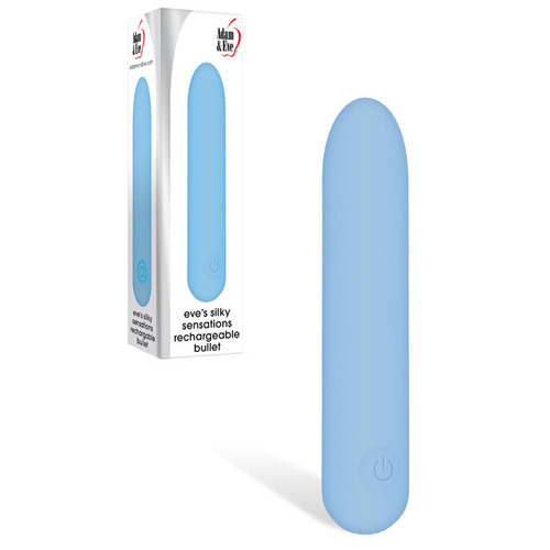 Adam & Eve Eve's Silky Sensations Rechargeable Bullet Blue 9.4 cm USB Rechargeable Bullet