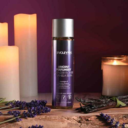 Evolved ANOINT PERFUMERY - Lavender Flower & Vanilla Bean Lavender Flower & Vanilla Bean Massage Oil - 120 ml Bottle