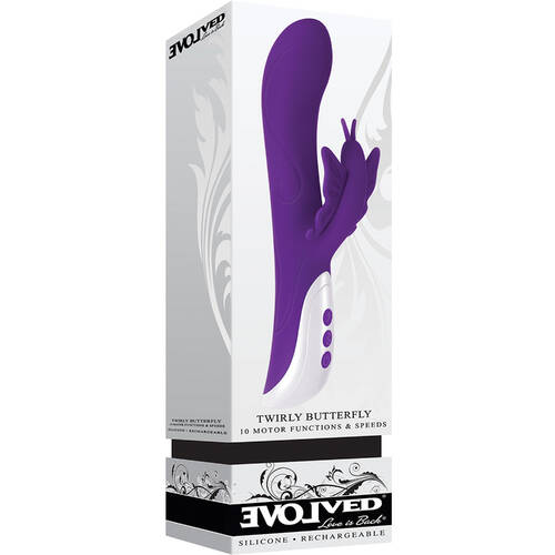 9" Twirly Butterfly  Rabbit Vibrator