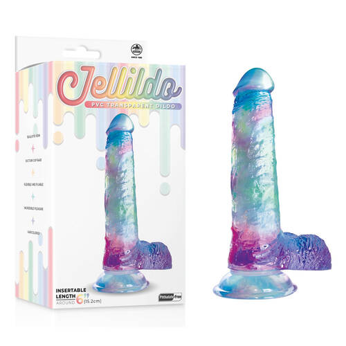 Jellido 15.2cm Dildo Clear Coloured 15.2 cm Dildo