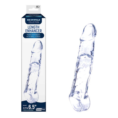 Ice Crystals 3 Inch Length Enhancer Clear 3 Inch Penis Extension Sleeve