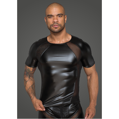 Power Wetlook Men T-shirt With 3D Net L