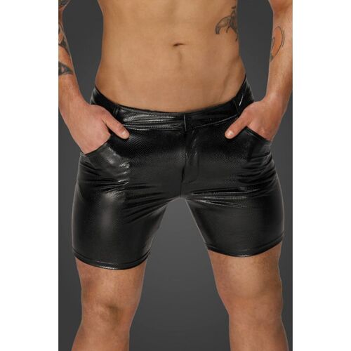 Snake Wetlook Mid Length Shorts/Back Pockets L