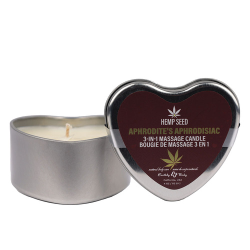 EB Hemp Seed 3 in 1 Massage Heart Candle - Eros Embrace Eros Embrace (Fuji Apple, Asian Pear, Sumire Violet) - 113 g