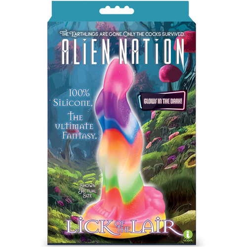 7" Glowing Rainbow Tongue Dildo