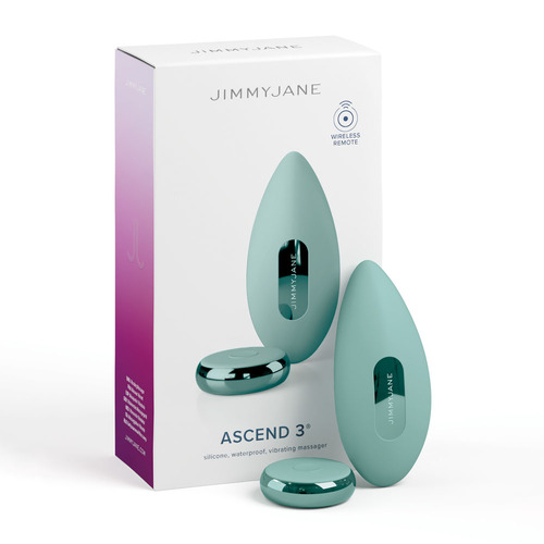 JimmyJane Ascend 3 Teal 9 cm USB Rechargeable Stimulator with Wireless Remote